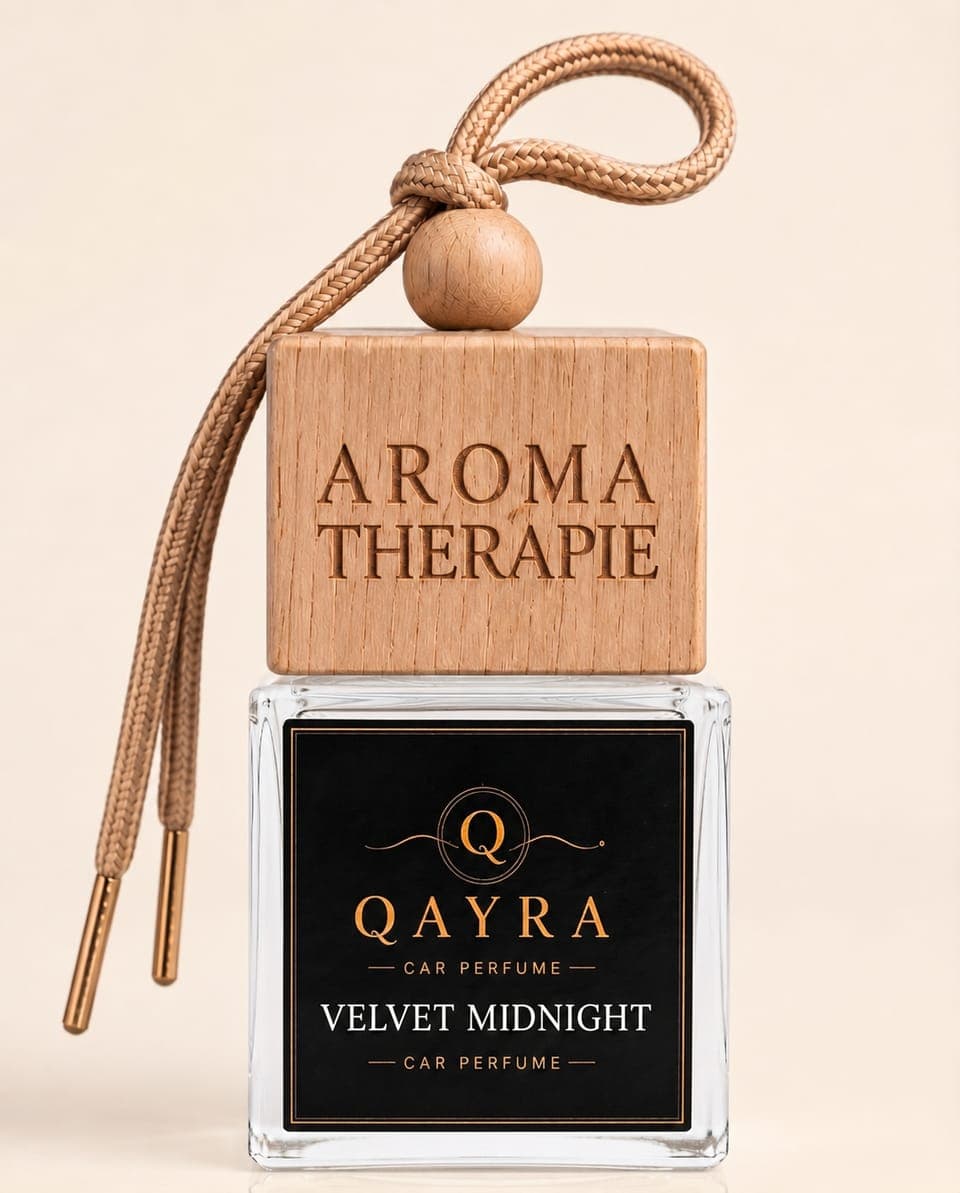 Qayra - Velvet Midnight luxury car perfume bottle